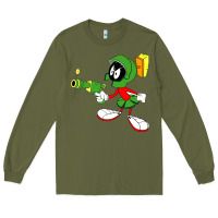Army Green marvin the martian Long Sleeve Tee - linhVisuals