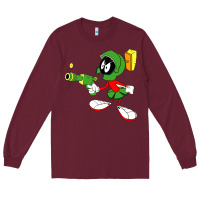 Burgundy marvin the martian Long Sleeve Tee - linhVisuals