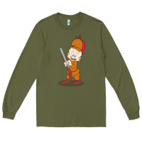 Army Green elmer fudd Long Sleeve Tee - linhVisuals