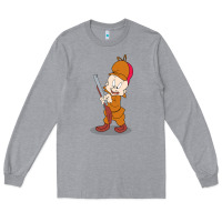 Heather Grey elmer fudd Long Sleeve Tee - linhVisuals