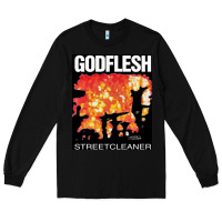 Black GODFLESH Streetcleaner Long Sleeve Tee - linhVisuals
