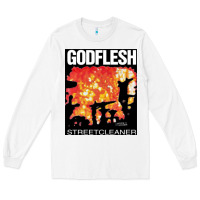 White GODFLESH Streetcleaner Long Sleeve Tee - linhVisuals