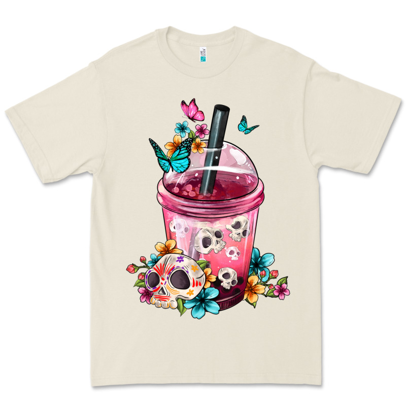 Mexican Day Of The Dead Skulls Coffee Cup Premium Tee by FaDigitalArtStudio | Teevron
