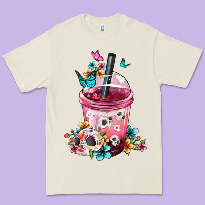 Mexican Day Of The Dead Skulls Coffee Cup Premium Tee Designed By Fadigitalartstudio