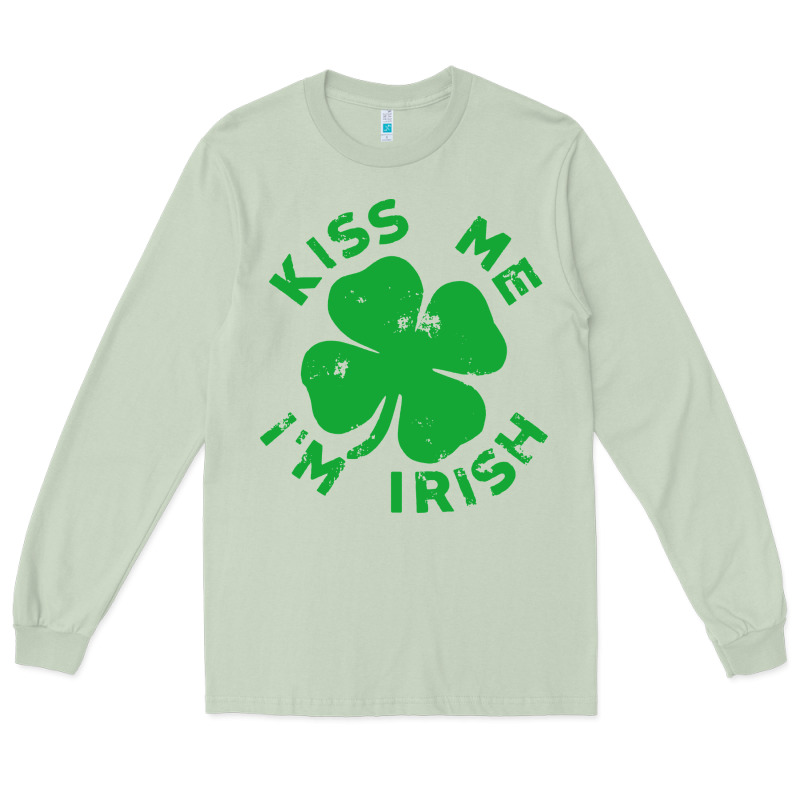 Kiss Me Im Irish Funny Saint Patrick Day Womens Long Sleeve Tee by linhVisuals | Teevron