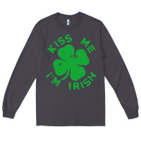 Smoke kiss me im irish funny saint patrick day womens Long Sleeve Tee - linhVisuals