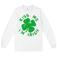 White kiss me im irish funny saint patrick day womens Long Sleeve Tee - linhVisuals