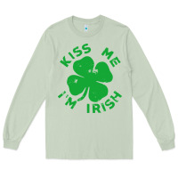 Kiss Me Im Irish Funny Saint Patrick Day Womens Long Sleeve Tee | Teevron