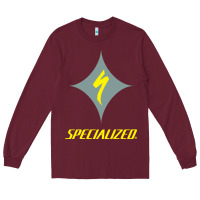 Burgundy Specialized Bikes Bicycle Long Sleeve Tee - linhVisuals
