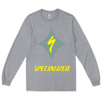 Heather Grey Specialized Bikes Bicycle Long Sleeve Tee - linhVisuals