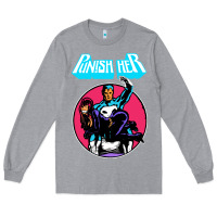 Heather Grey superhero punish her Long Sleeve Tee - linhVisuals