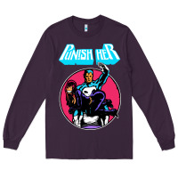 Plum superhero punish her Long Sleeve Tee - linhVisuals