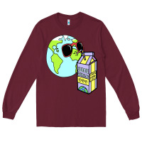 Burgundy wrld drink Long Sleeve Tee - linhVisuals