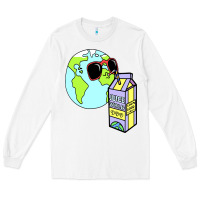 White wrld drink Long Sleeve Tee - linhVisuals