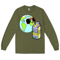Army Green wrld drink Long Sleeve Tee - linhVisuals