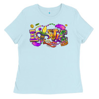 Baby Blue love mardi gras Ladies Tee - FaDigitalArtStudio