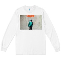 White banksy nobody likes me boy Long Sleeve Tee - linhVisuals