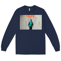 Navy banksy nobody likes me boy Long Sleeve Tee - linhVisuals