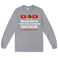 Heather Grey canada poutine quebec recipe french Long Sleeve Tee - linhVisuals
