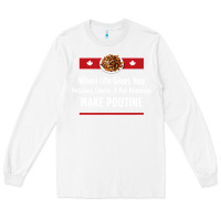 White canada poutine quebec recipe french Long Sleeve Tee - linhVisuals
