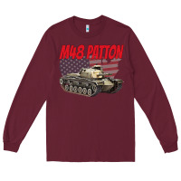 Burgundy cold war battle tank m48 patton gamer Long Sleeve Tee - linhVisuals
