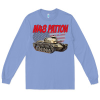 Colony Blue cold war battle tank m48 patton gamer Long Sleeve Tee - linhVisuals