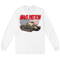 White cold war battle tank m48 patton gamer Long Sleeve Tee - linhVisuals