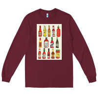 Burgundy hot sauce Long Sleeve Tee - linhVisuals