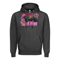 Charcoal Heather be mine black angus bull Zipper Hoodie - RanaPortraitStore