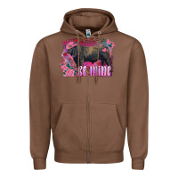 Chestnut be mine black angus bull Zipper Hoodie - RanaPortraitStore