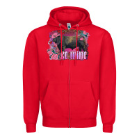 Red be mine black angus bull Zipper Hoodie - RanaPortraitStore