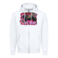 White be mine black angus bull Zipper Hoodie - RanaPortraitStore