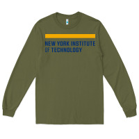 Army Green New York Institute of Technology Long Sleeve Tee - linhVisuals