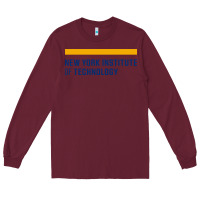 Burgundy New York Institute of Technology Long Sleeve Tee - linhVisuals