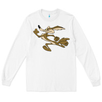 White cayote Long Sleeve Tee - linhVisuals