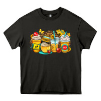 Asphalt school bus coffee cups Heavy Core Tee - OliviaCreatesArt