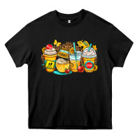 Black school bus coffee cups Heavy Core Tee - OliviaCreatesArt