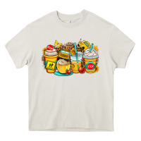 Cream school bus coffee cups Heavy Core Tee - OliviaCreatesArt
