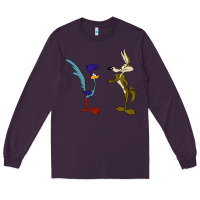 Plum coyote and the road runner Long Sleeve Tee - linhVisuals
