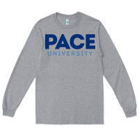 Heather Grey Pace University Long Sleeve Tee - linhVisuals
