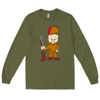 Army Green elmer fudd Long Sleeve Tee - linhVisuals