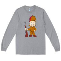Heather Grey elmer fudd Long Sleeve Tee - linhVisuals
