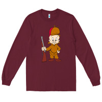 Burgundy elmer fudd Long Sleeve Tee - linhVisuals