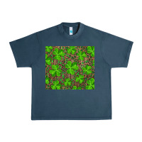 Midnight Navy shamrock and leopard Urban Heavy Tee - RanaPortraitStore