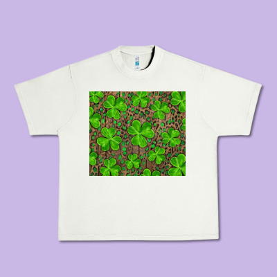 Shamrock And Leopard Urban Heavy Tee Designed By Ranaportraitstore