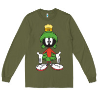 Army Green marvin the martian Long Sleeve Tee - linhVisuals