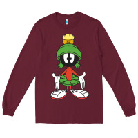 Burgundy marvin the martian Long Sleeve Tee - linhVisuals