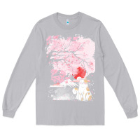 Moon Dust japan t  shirt sakura cat t  shirt Long Sleeve Tee - linhVisuals