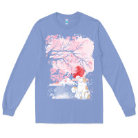 Colony Blue japan t  shirt sakura cat t  shirt Long Sleeve Tee - linhVisuals