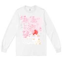 White japan t  shirt sakura cat t  shirt Long Sleeve Tee - linhVisuals